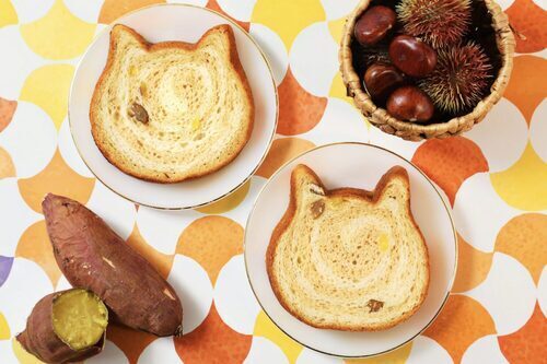 ねこねこ食パン　栗とサツマイモ